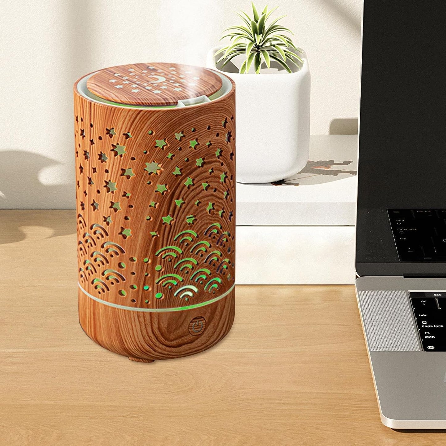 Oil Diffuser - Aroma Humidifier Purifier - Quiet Ultrasonic 4-in-1 Aroma Diffuser for Bedroom, Hotel, Kitchen, Living Room, Workplace