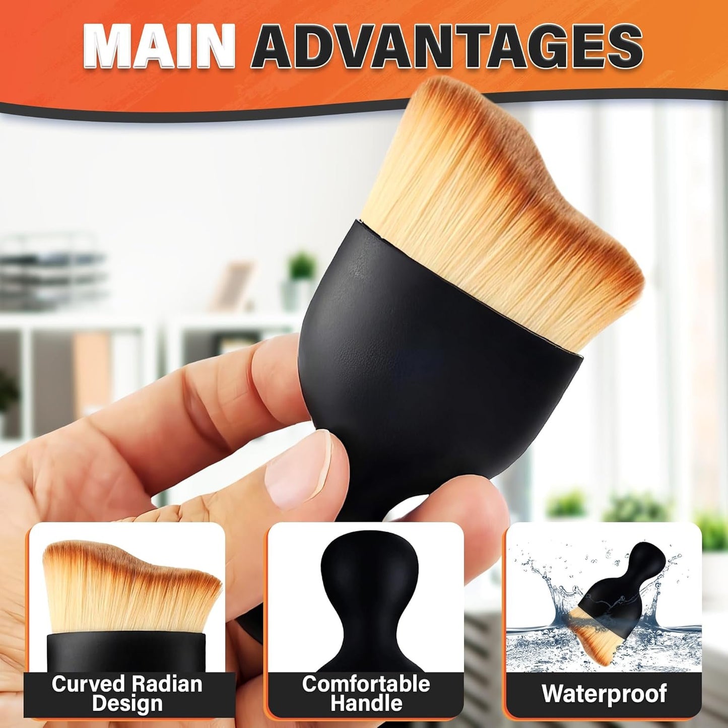 3 Pcs Car Detailing Brush Set – Cleaning Brush Interior Kit with Soft Bristles | Detail Brushes with Transparent Cases, Sturdy Plastic Handle – Waterproof Auto Detailing Brushes for Versatile Use