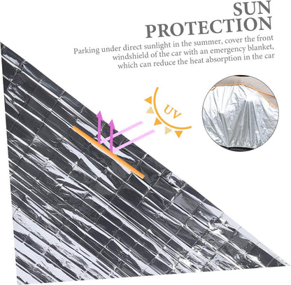 EXHUMKY 10Pcs Thermal Emergency Blanket Lightweight Sun Protection Survival Blankets for Camping Hiking First Aid Outdoor Activities Pet Design