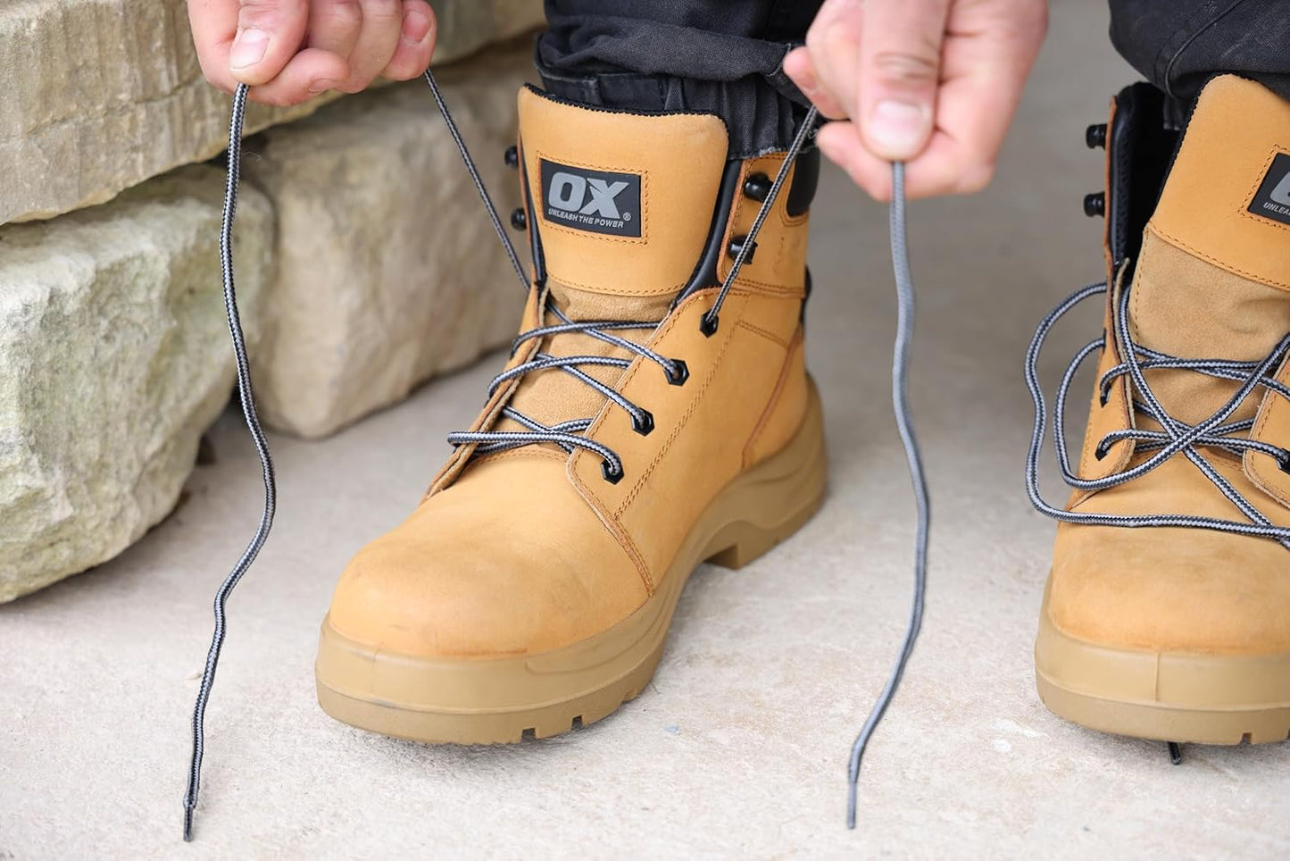 OX Tools Nubuck Leather Safety Boots-Size 13, OX Attitude Honey-Nubuck Leather Safety Boots, Size 44, Honey, UK, Honey