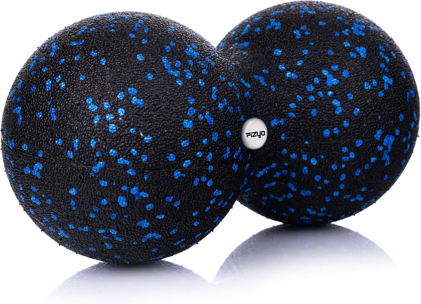 FIZYO Double EPP Massage Ball 24 x 12 cm - Large Muscle Massager for Back, Neck, Legs and Trigger Point, Physical Therapy, Yoga, CrossFit, Pilates, Recovery and Rehabilitation - Black, Blue