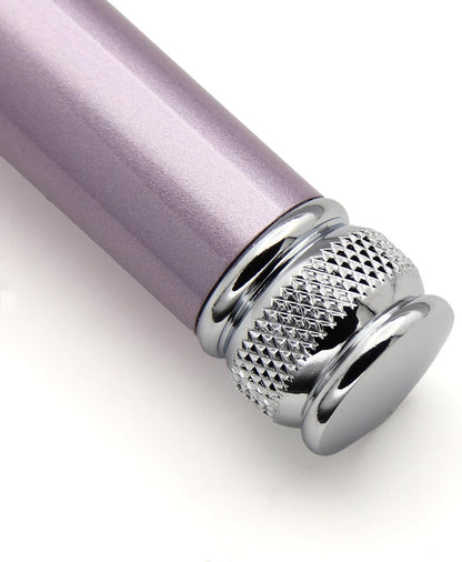 Edwin Jagger Double Edge Safety Razor, Heather, Long Handle, 5 blades