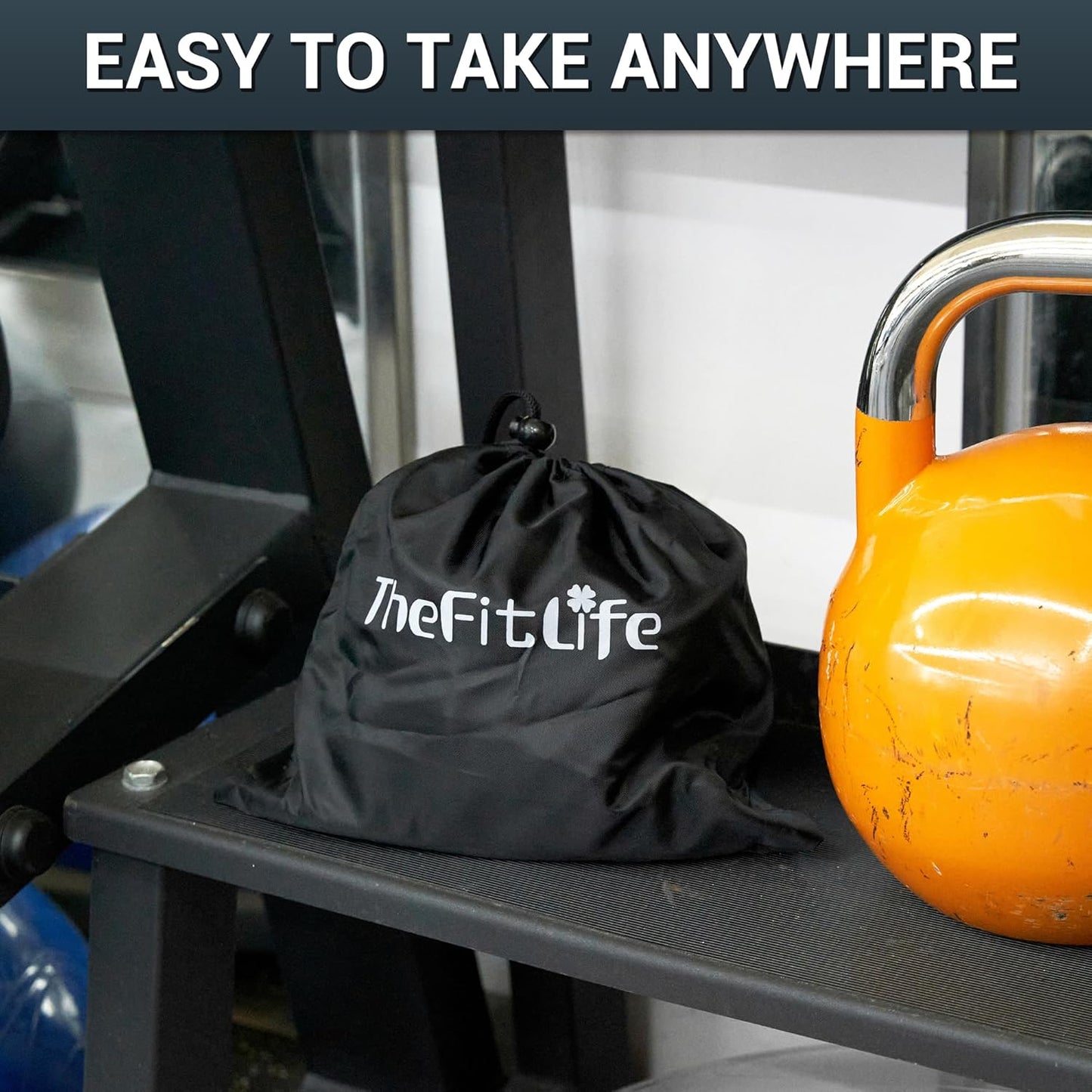 TheFitLife Exercise Resistance Bands with Handles - 5 Fitness Workout Bands Stackable up to 110-300lbs, Training Tubes with Large Handles, Ankle Straps, Door Anchor Attachment, Carry Bag