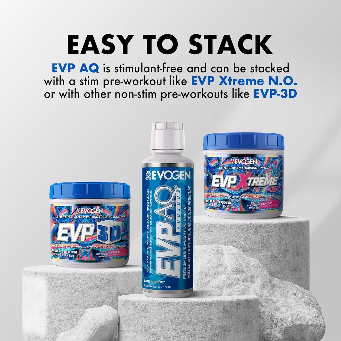 Evogen EVP AQ - Liquid Muscle Volumizer | Liquid Glycerol for Skin-Splitting Pumps, Muscle Fullness & Vascularity | Betaine Anhydrous, S7 NO Blend | Unflavored | 473 ml