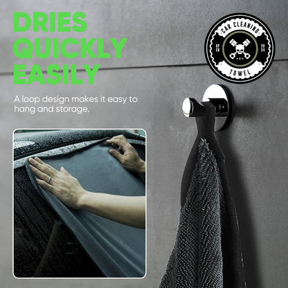 KKV 2-Pack Microfiber Towels (35"x 24") Extra Large Ultra Absorbent Drying Towel for Cars and Trucks, Without Streaks, Scratches, or Water Spots
