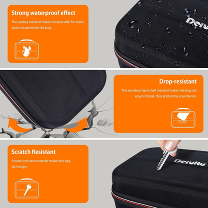 Deruitu Carrying Case for Nintendo Switch/OLED Model Case, Portable Travel Protective Hard Messenger Bag Soft Lining 18 Games for Switch Console Pro Controller & Accessories Black