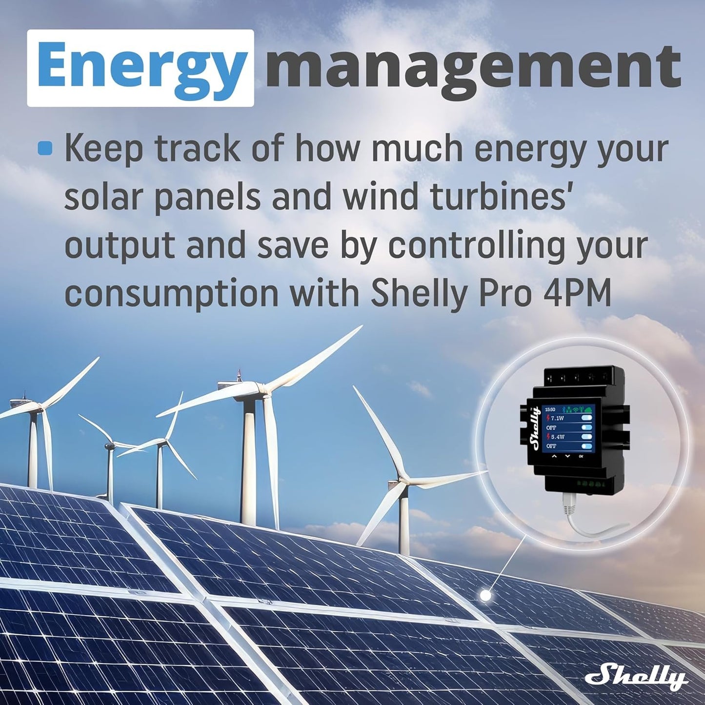 Shelly Pro 4PM | Wi-Fi, LAN & Bluetooth 4 Channel Smart Relay with Power Metering | Home Automation | Compatible with Alexa & Google Home | iOS Android App| Remote Appliances Control and Monitoring