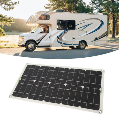 Solar Panel Kit, 250W Portable Monocrystalline Solar Panel with 30A Controller, Dual USB Interface for RV Home Camping, Outdoor Solar Panel System, Emergency Power Supply