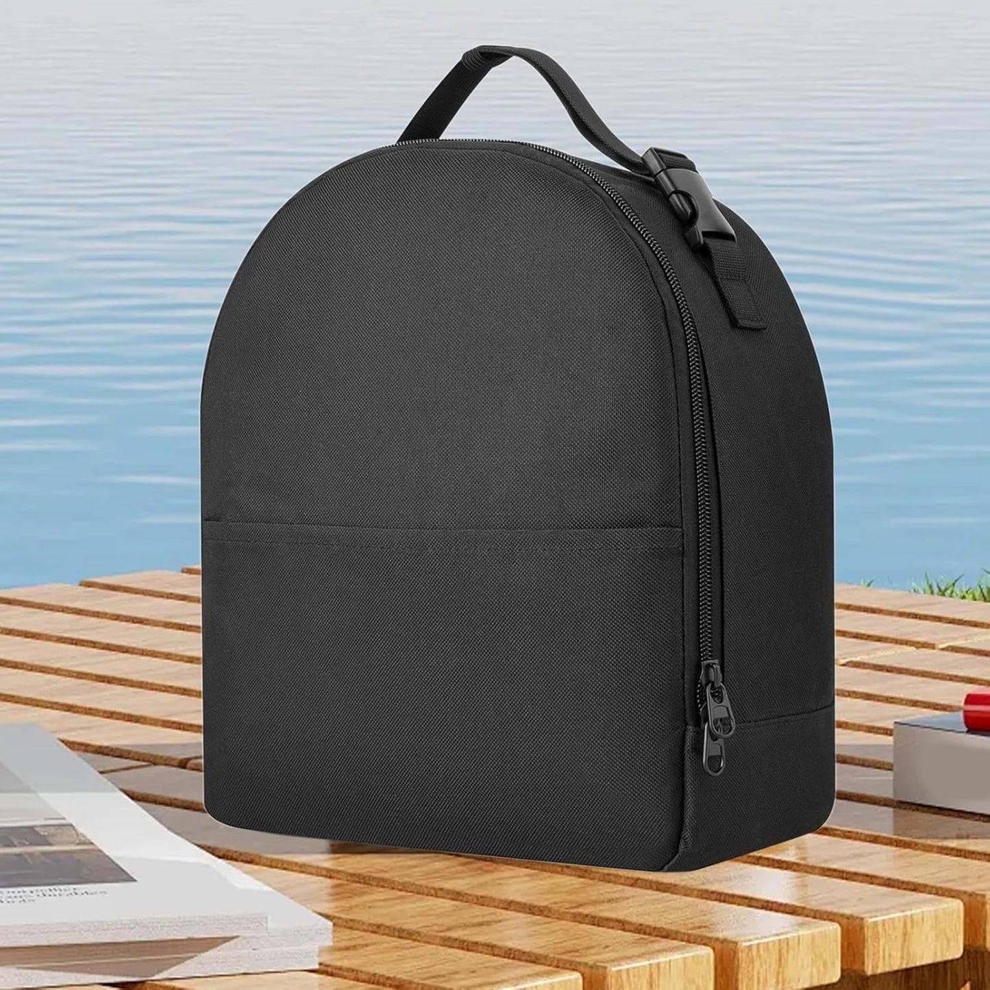 Ungtyb Portable Camping Bag, Waterproof Fan Case, Lightweight Handheld Tote, Compact Storage Organizer for Convenient Picnic Hiking, Outdoor Travel Gear, 10.24x5.12x12.2 Inches