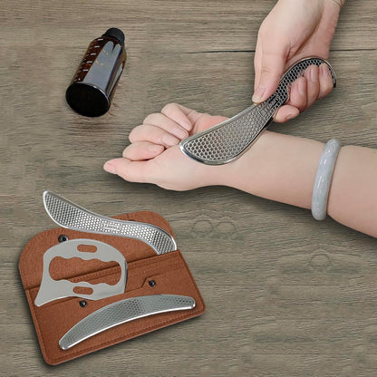 BYYDDIY 3 in 1 Stainless Steel Muscle Scraper Tools Set,Scraping Massage Tools for Physical Therapy & GuaSha Massage Scraper Tool