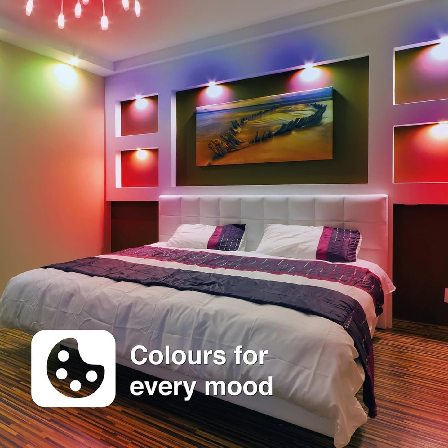 Laser 10W B22 Smart Bulb, 1000 Lumens, RGB, Adjustable 16.5M Colours, LED Light for Home DÃ©cor and Night Light - Wi-Fi App & Voice Control Compatible with Alexa, Amazon Echo, Google Assistant and more