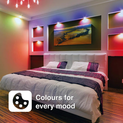 Laser 10W B22 Smart Bulb, 1000 Lumens, RGB, Adjustable 16.5M Colours, LED Light for Home DÃ©cor and Night Light - Wi-Fi App & Voice Control Compatible with Alexa, Amazon Echo, Google Assistant and more