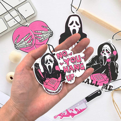 Joytezz Car Air Fresheners - Pink Ghost Cute Car Interior Accessories Hanging Scents Anime Freshener Automotive Room Decor for Women Teen Girls Gift 5Pcs