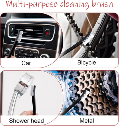 6 PCS Double-Ended Cleaning Brushes Set, Nylon Bristles Small Detailing Crevice Brush Mini Stiff Bristles Brushes for Detailed Cleaning of Jewelry, Cars, Kitchen, Small Spacesnt