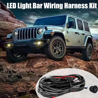Light Wiring Kit, Harness Relay Fuse Durabled Lead Wire, Fog Light Electrical Gear for Easy Installation, Compatible with Work Lights Vehicle Lighting Accessories