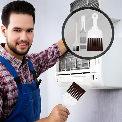 Cleaning Brush Set, Stainless Steel Coil Cleaner for Car, RV, Frigorifero, Duct, , e Manutenzione di Appliance, Essential for Coil Repair and Efficiency
