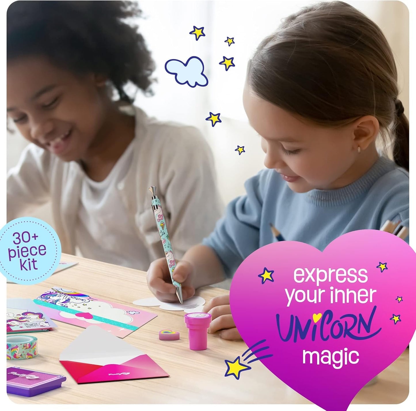 Unicorn Stationery Set for Kids - Unicorn Gifts for Girls Ages 6, 7, 8, 9, 10-12 Year Old - Stationary Letter Writing Kit - Best Girl Birthday Gift - Preteen Craft Toys, Christmas Presents