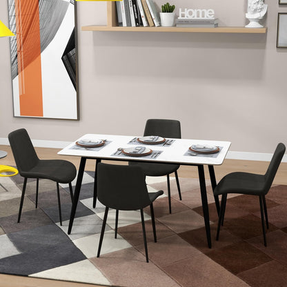 CB Home Sintera Sintered Stone Dining Table – Stylish, Durable, and Heat-Resistant Table (Seats 4-6)- Glossy Marble Effect Top
