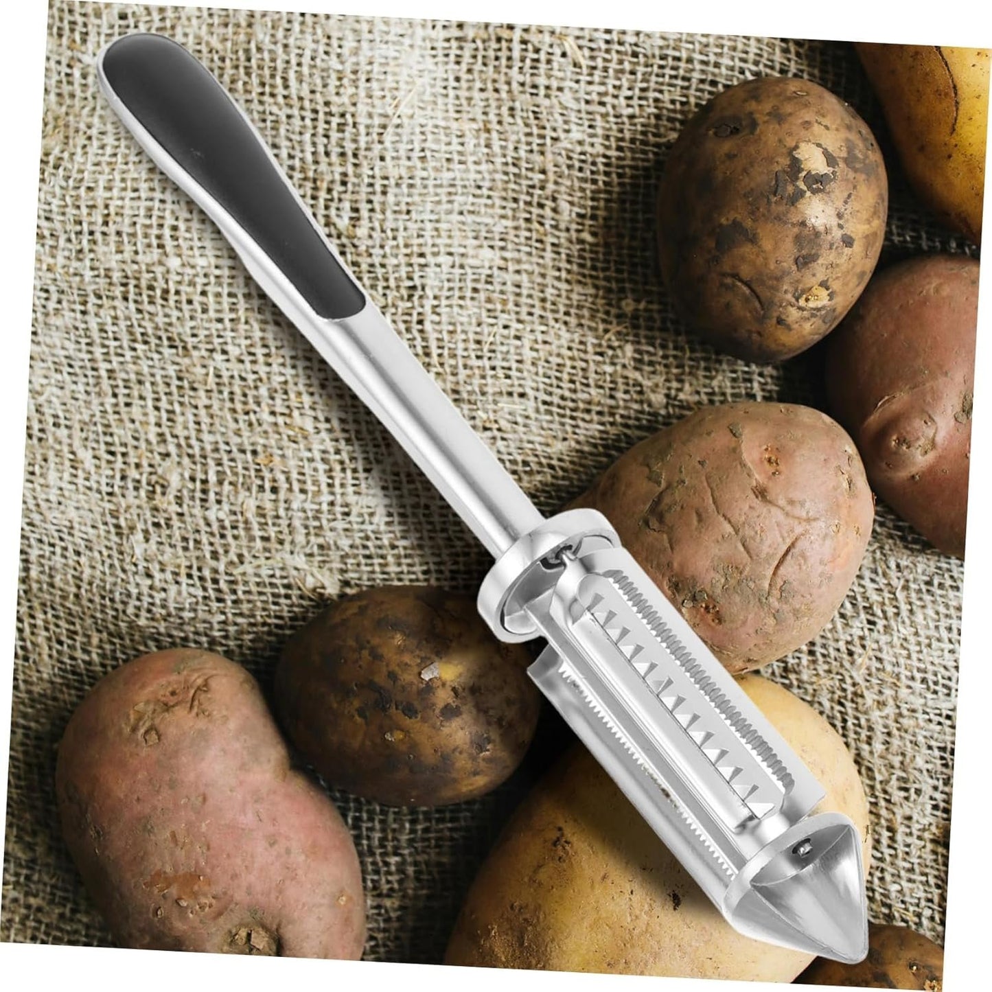 TOPPERFUN Zinc Alloy Vegetable Peeler User Friendly Peeling Knife for Fruits Vegetables Potatoes Sturdy Kitchen Tool Multipurpose Veggie Peeler Slicer for Effortless Food Prep