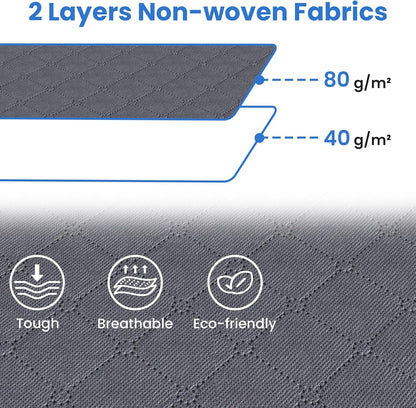 Fab totes 2-Pack Clothes Storage, Stackable Storage Bin Tote, Storage Containers for Organizing Bedroom, Closet, Home Organization and Storage with Lids, Grey