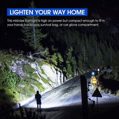 AHAORIGIN Powerful LED Torch Flashlight S2000, High-Powered 2000 High Lumens Torch with 3 Modes, Zoomable, Water Resistant Flashlight for Home, Camping, Emergency, Hiking, Outdoor