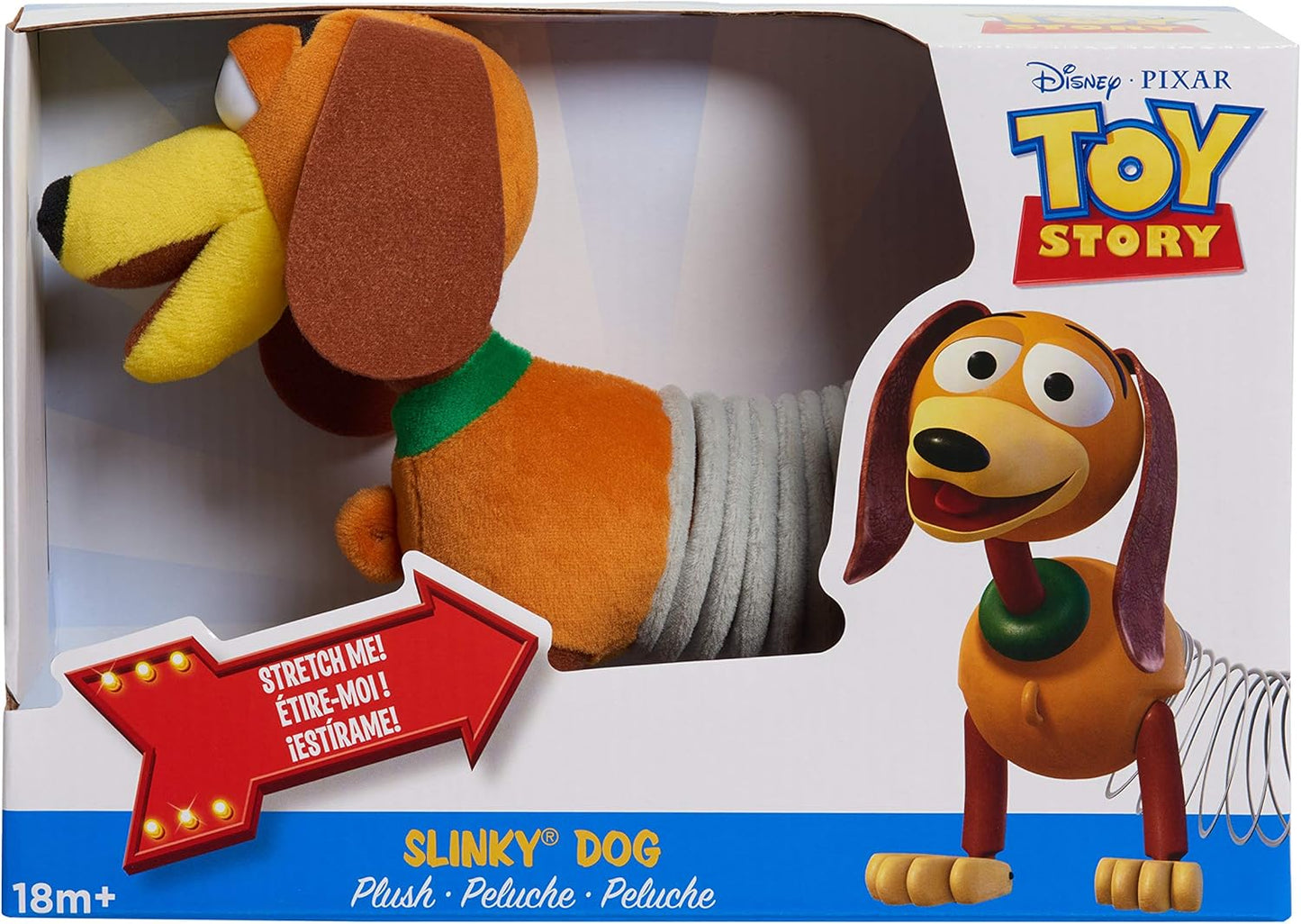 Disney e Pixar Toy Story Slinky Dog Plushie, giocattolo fidget toy per bambini dai 18 mesi di età Just Play