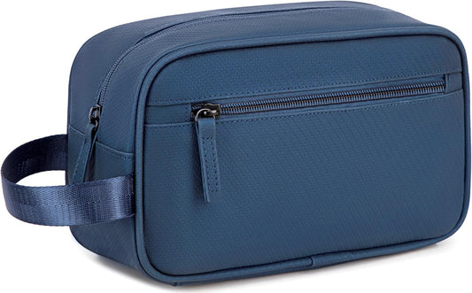 Travel Toiletry Bag for Men Women,Toiletries Dopp Fit, Water Resistant Shaving Bags,Small Bathroom Hygiene Organizer Pouch, Navy Blue, Toiletry Bag