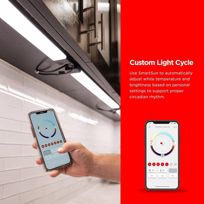 UltraPro Smart Wi-Fi 24 inch Plug-in Under Cabinet Lights, Color Changing, Compatible with Alexa, Works with Google Assistant, Under Cabinet Lighting, Under Counter Lights for Kitchen 57072