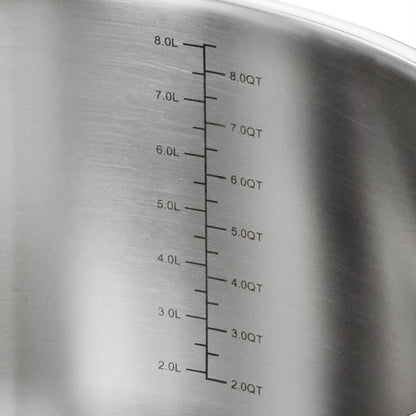 Tramontina Utsava 9.5-Quart Tri-Ply Clad Stainless Steel Tope with Lid, Patila Pot for Indian Cooking