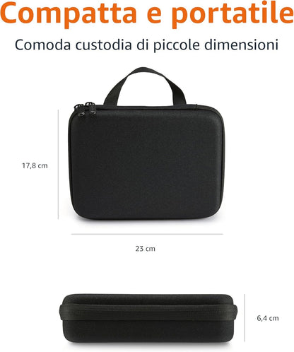 Amazon Basics Medium Protective Case for GoPro and Action Cam with Foam Inside, Portable & Lightweight, 9 x 7 x 2.5 inches, Black, Solid