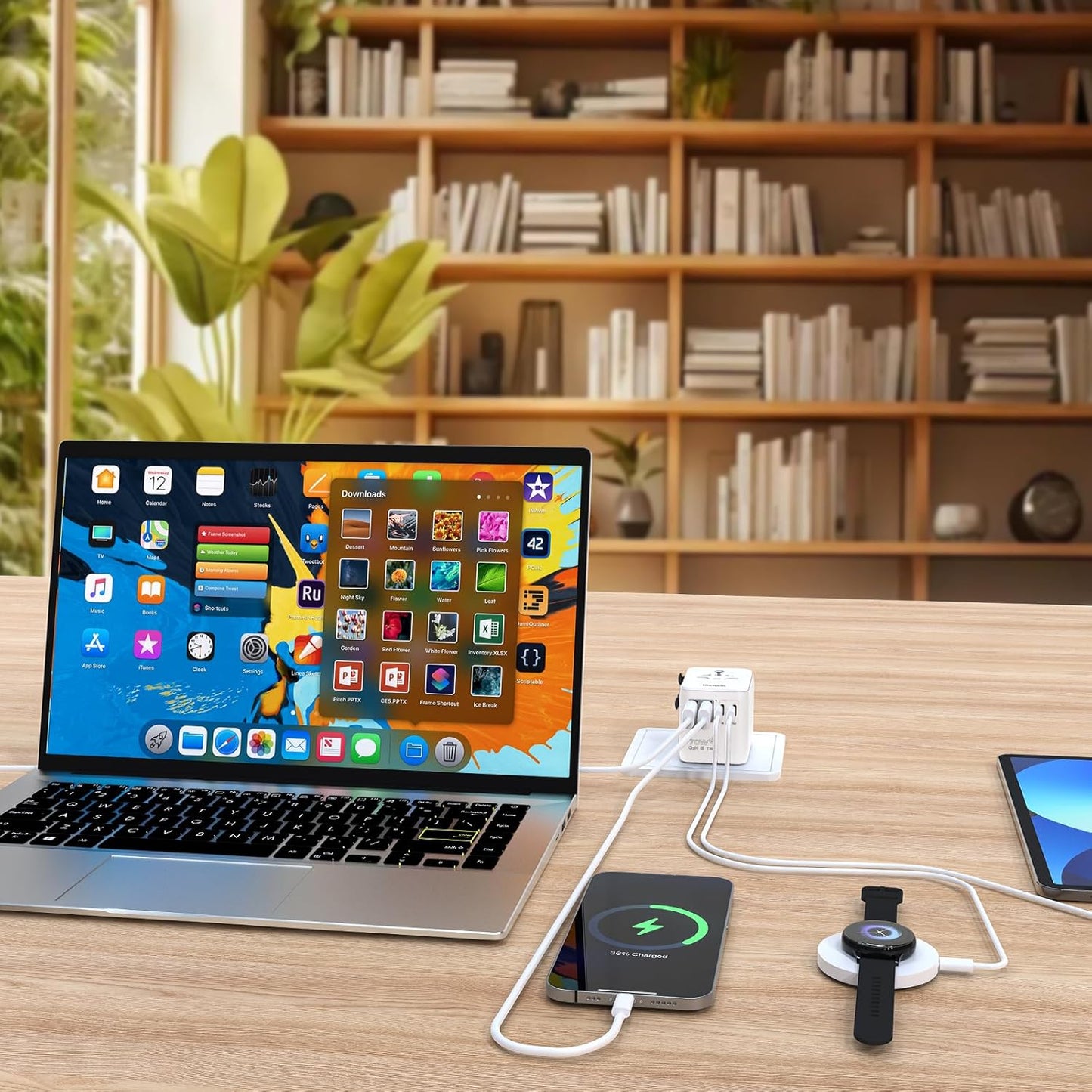 Hichain Universal Travel Socket 70W PD Fast Charging Travel Adapter 2 USB-A Ports 2 USB-C Ports International Travel Plug All-in-one Wall Adapter for USA EU UK AUS