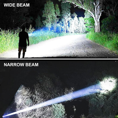 Rechargeable Flashlight 300000 Lumens, BCOTE 2 Pack Super Bright LED Flashlight Camping, Brightest High Powerful Handheld Flashlights-7 Modes with COB Light, IPX7 Waterproof Home Outdoor Flash Light