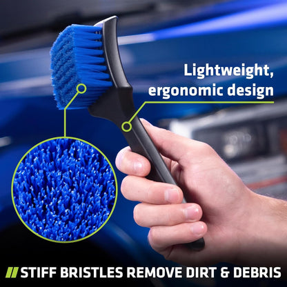 Viking Carpet Cleaning and Scrub Brush for Floor Mats, Cleaning Brush for Car Interior and Home, Black and Blue, 8.3 inch x 2.5 Inch