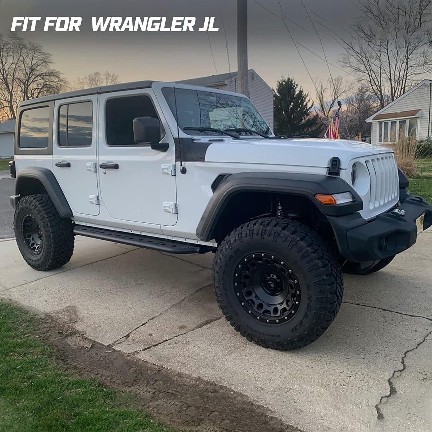 Kiwi Master Wheel Well Storage Trunk Organizers for 2018-2023 Jeep Wrangler JL Rear Storage Bin Box Tray, JL Interior Accessories Parts, Left & Right Side, Pair, Black