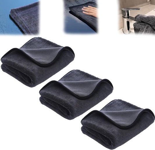 Magicwipe XXL Bathroom Drying Cloth, Magicwipe Drying Cloth, Reuseable Microfibre Thickened Drying Towel Perfect for Car Detailing, Kitchen, Window Cleaning Cloth (3pcs)