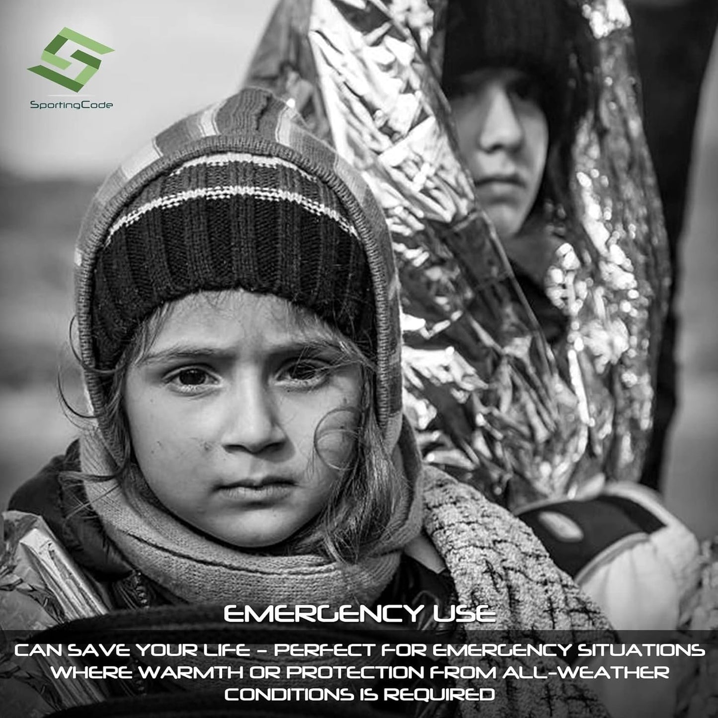 Emergency Thermal Blankets, Survival Reflective Thermal First Aid Foil Blanket for Camping and Emergency