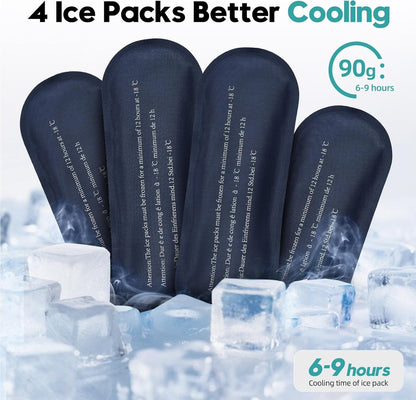 ALLCAMP Insulin Cooler Travel Bag with 4 Ice Pack and Insulation Liner for Diabetic Organize Medication (Medium)