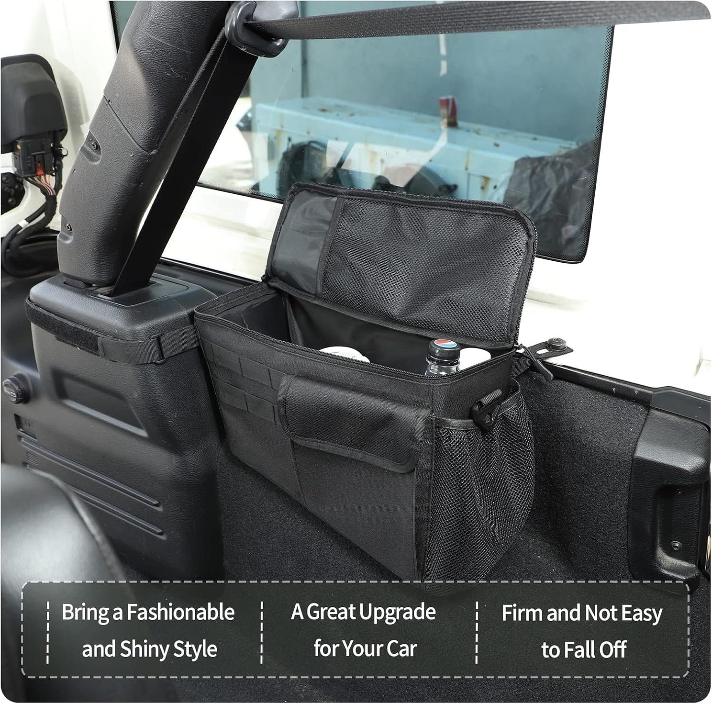 RT-TCZ Trunk Organizer, Driver Side Storage Bag Interior Accessories for 2018-2022 Jeep Wrangler JL 4-Door
