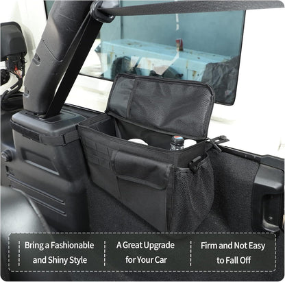 RT-TCZ Trunk Organizer, Driver Side Storage Bag Interior Accessories for 2018-2022 Jeep Wrangler JL 4-Door