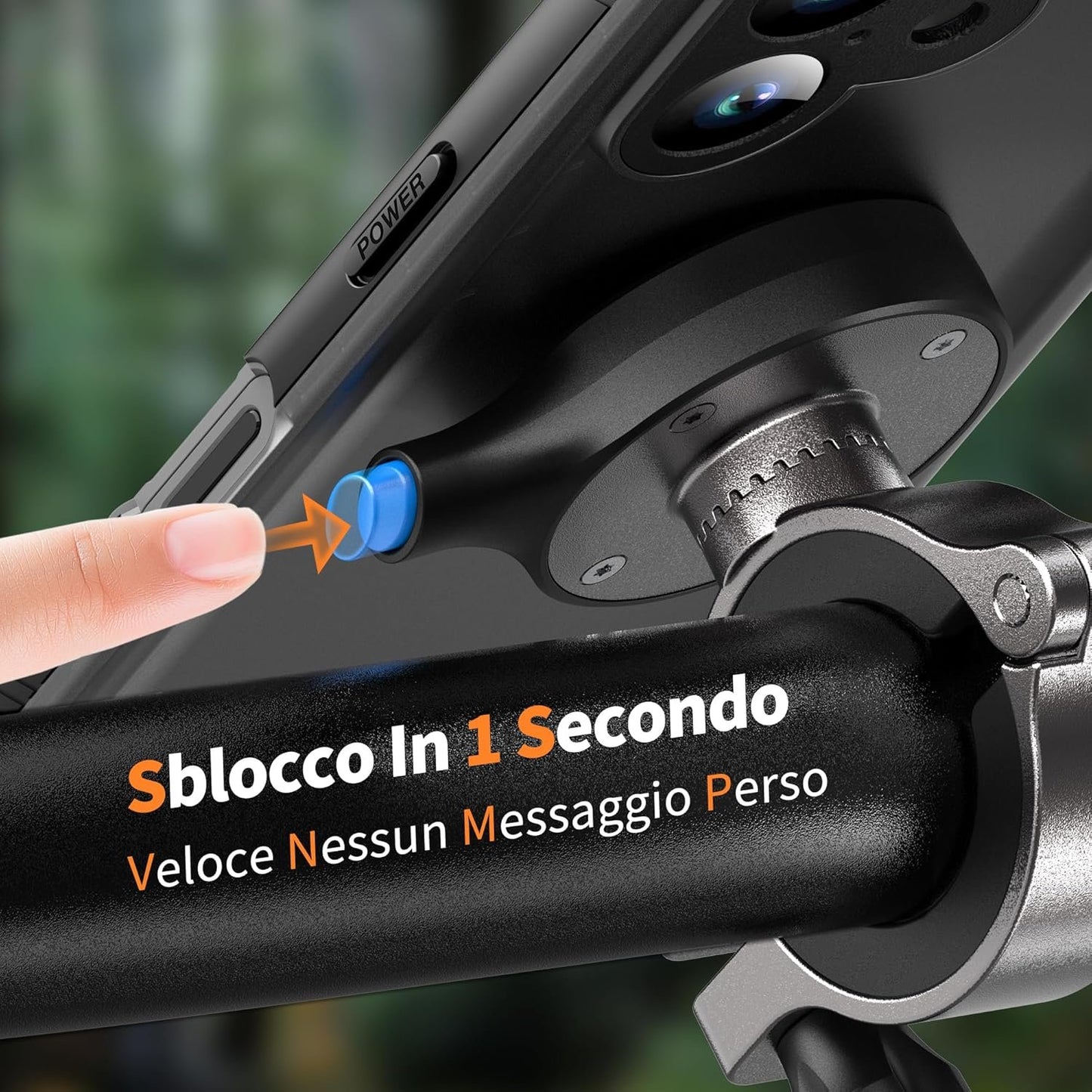 Cozycase Motorcycle Bike Mount for iPhone 13 Waterproof – Metal/Aluminium Mobile Phone Holder/Navigator Handlebar MTB/Bicycle Electric Scooter Ebike Scooter Mountain Bike Waterproof