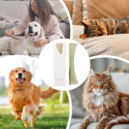 Flea Comb, Professional Grooming Brush, Pet Tool, Tear Stain Remover, Sensitive Skin Hair Care Comb, for Puppy, Kitten, Routine, Brushing, Groomings, Hygiene, Daily Use