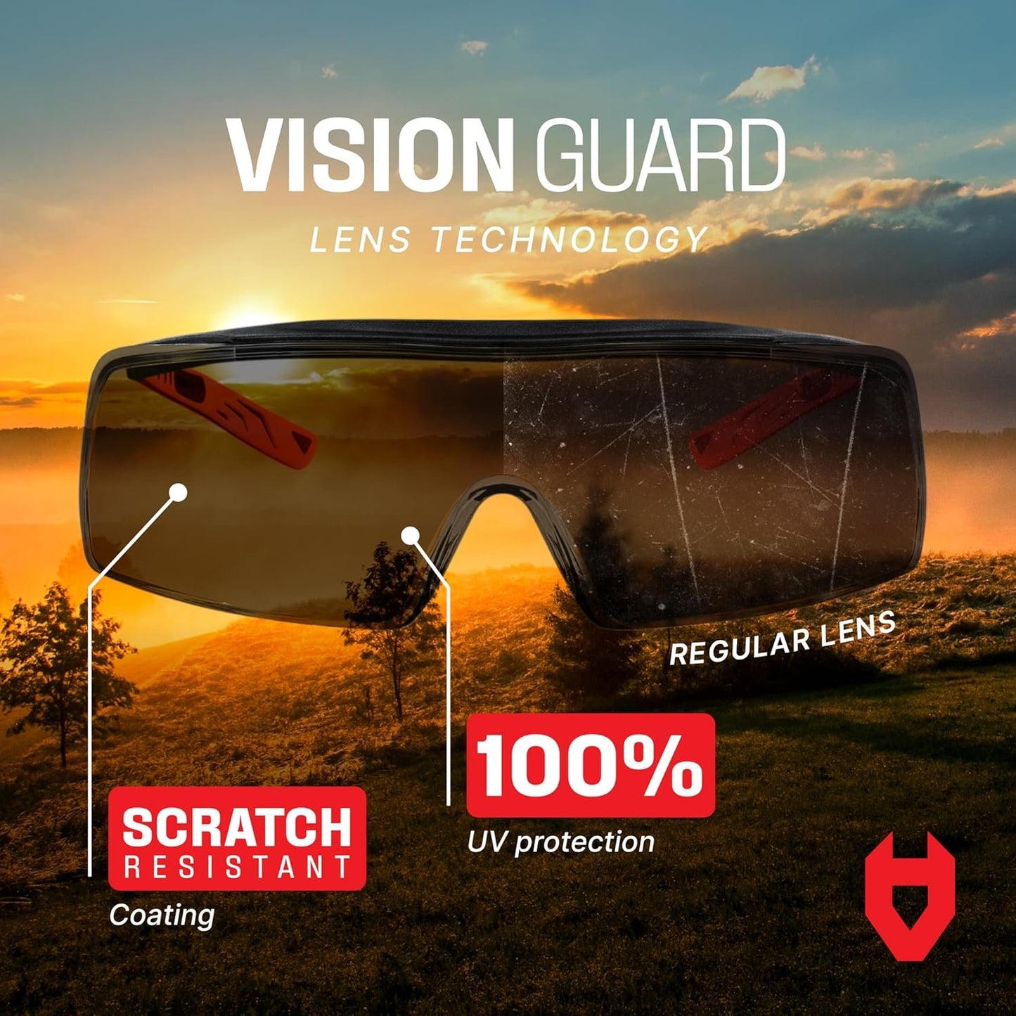 NoCry Safety Glasses Over Eyeglasses — Fog and Scratch-Resistant Over Glasses Safety Glasses for Men and Women