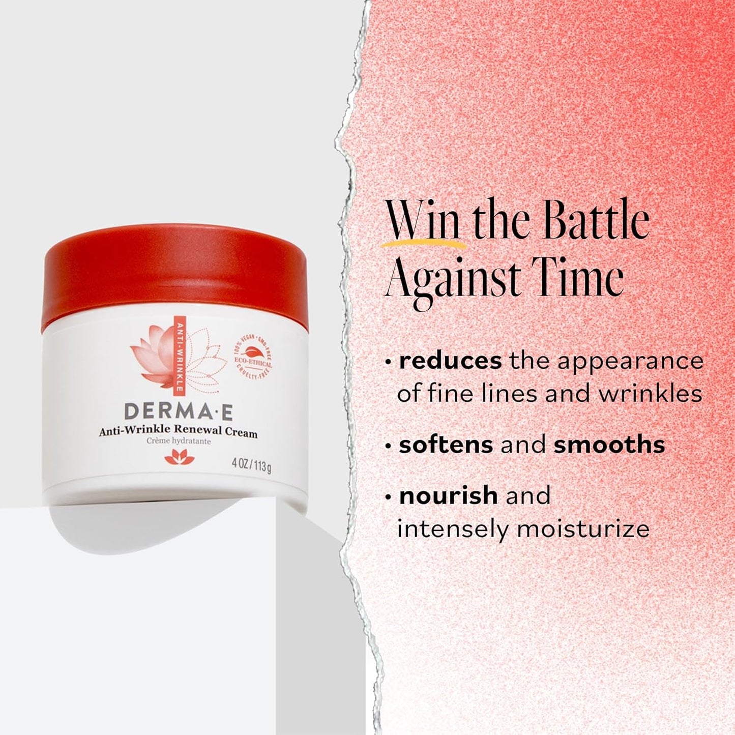 Derma E Anti-Wrinkle Renewal Cream with Vitamin A Retinyl Palmitate