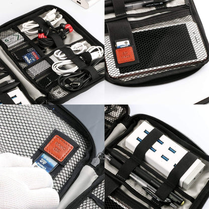 Jamber - Universal Storage Bag for Electronic Accessories and Cables with 5 Cable Ties New Black New Black