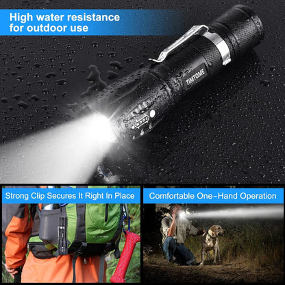 LED Flashlight, Ultra Bright XML T6 Handheld Flashlights - High Lumen, Zoomable, 5 Modes, Water-Resistant - Perfect for Camping Biking Home Emergency or Gift-Giving（2 Pack）