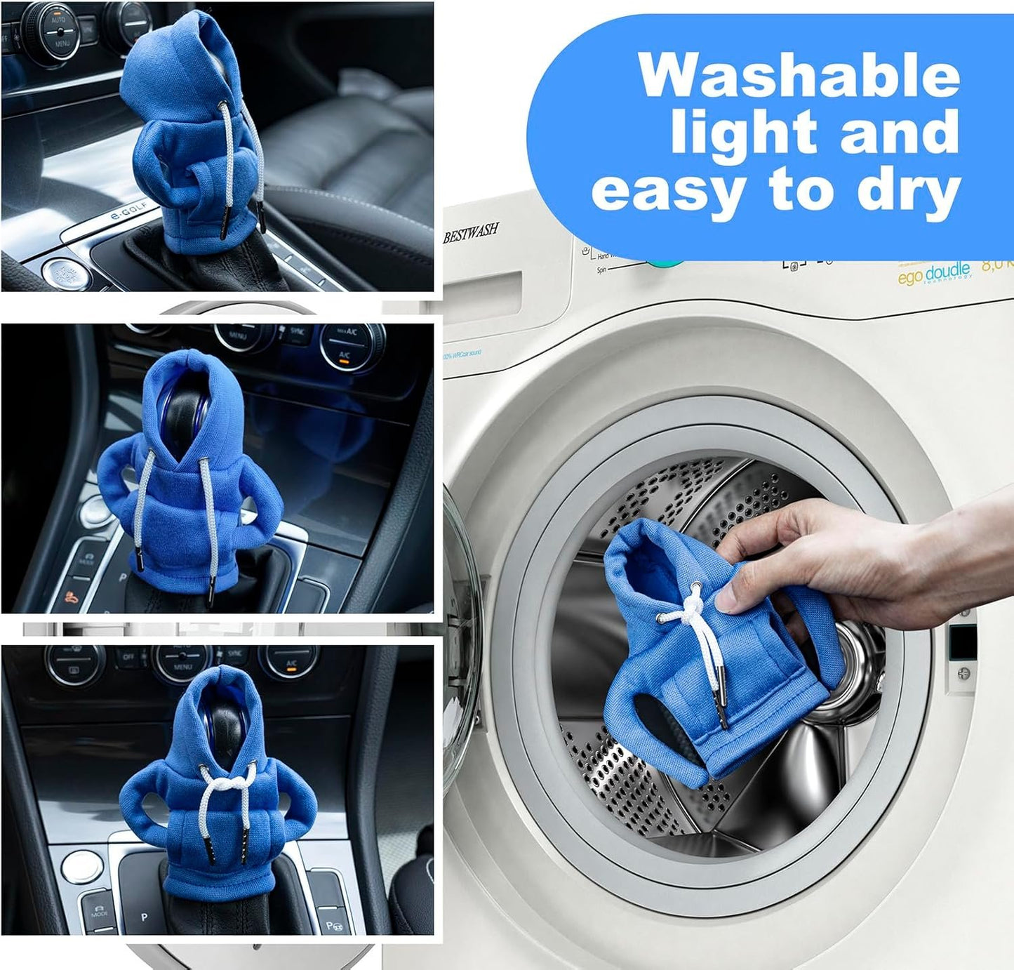 Gear Shift Hoodie, Gear Shift Cover, Universal Car Shift Knob Hoodie, Mini Hoodie for Car Shifter, Automotive Interior Cute Gadgets, Car Accessories and Decorations