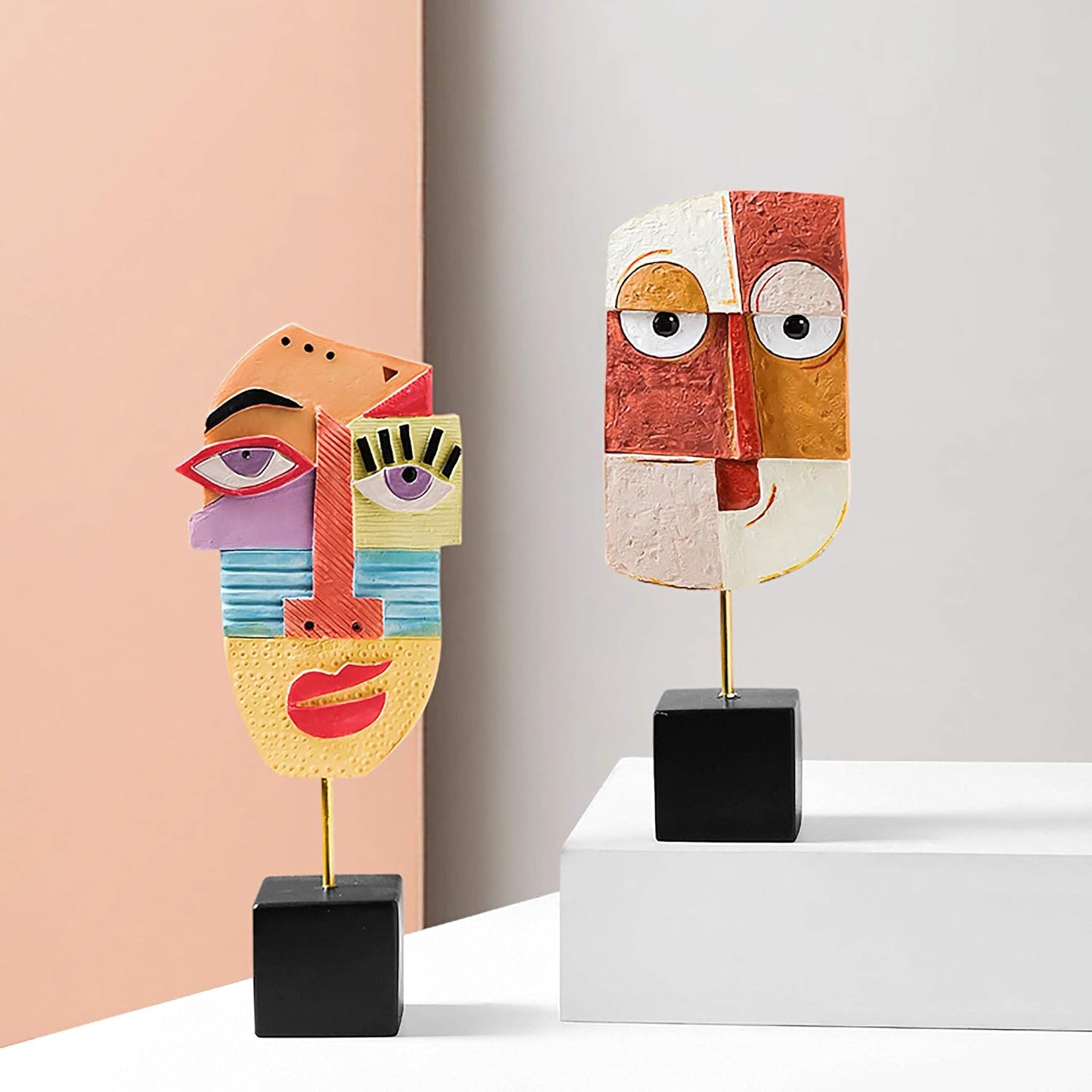 Wink - Handcrafted Statues Resin Abstract Sculpture for Home Decor Modern,Book Shelf TV Stand Decor,Living Room Decor,Dining Room Table,Bedroom, Office Desktop, Cabinets Decorative Ornaments