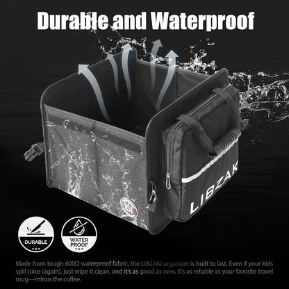 LIBZAKI Car Trunk Storage Organizer, Collapsible Trunk Storage Box for Car Truck SUV-Black