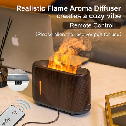 Shiawase Aroma Diffusers, Essential Flame Diffuser, Oil Diffuser Humidifier for Home Rome, Long Lasting USB, Remote Control, 3 Modes