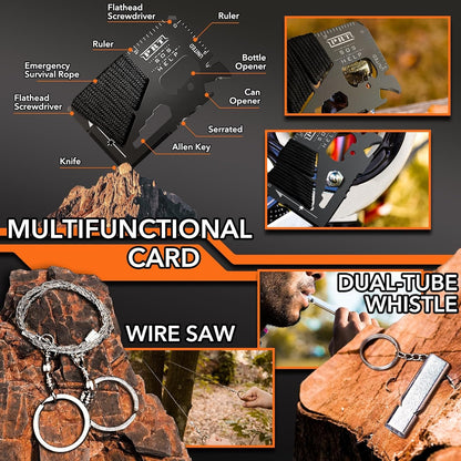 Dusor Father Day Dad Gift Ideas 21 in 1 Survival Kit, Father‘s Day Gifts from Daughter Wife Son, Dad Gifts for Fathers Day, Camping Essentials Gifts for Men Husband Stepdad, Father's Day Hunting Gifts